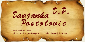 Damjanka Postolović vizit kartica
